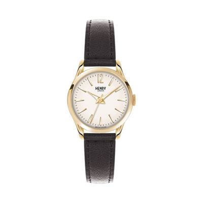 Ladies black 'Westminster' leather strap watch hl25-s-0002